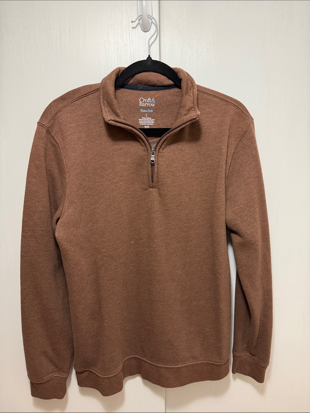 croft & barrow Men's Zip-Neck Sweater in Brown